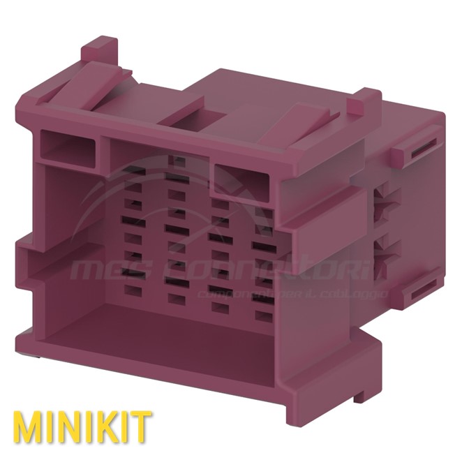 kit connettore tyco serie MCP 2.8 - 15 vie p.m. viola CODE D