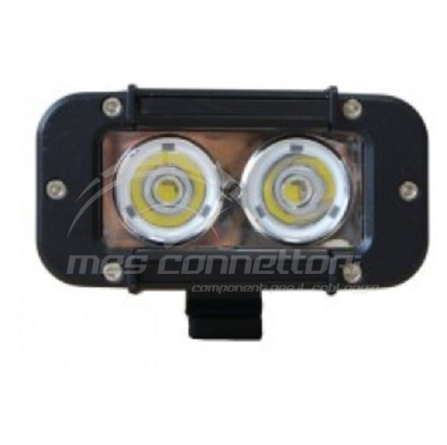 faro lavoro rettangolare 2 led 10-30V 12 watt
