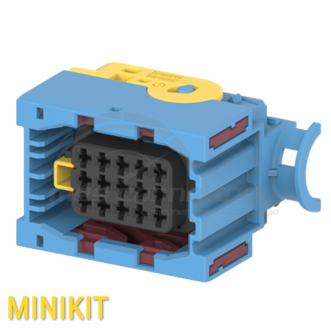 KIT connettore tyco serie LEAVYSEAL mcp 1.5/2.8 - 22 vie p.f. blu code 'C'