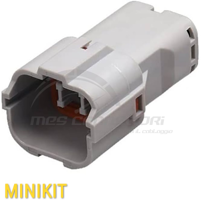 kit connettore Yazaki serie swp 1.8 mm (070) - 6 vie p.m. sealed grigio