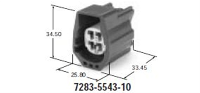 KIT connettore YAZAKI serie yes/yesc kaizen 1.5 mm (060) - 4 vie p.f. sealed nero