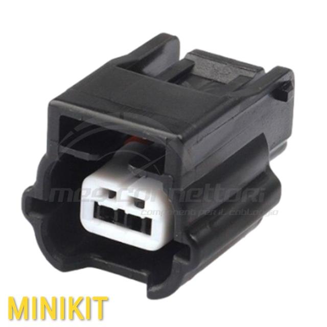 Kit connettore YAZAKI serie RH 0.64 mm (025) - 2 vie p.f. sealed nero