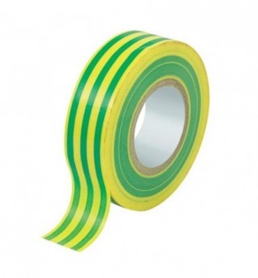 nastro isolante in pvc 19x25 giallo-verde