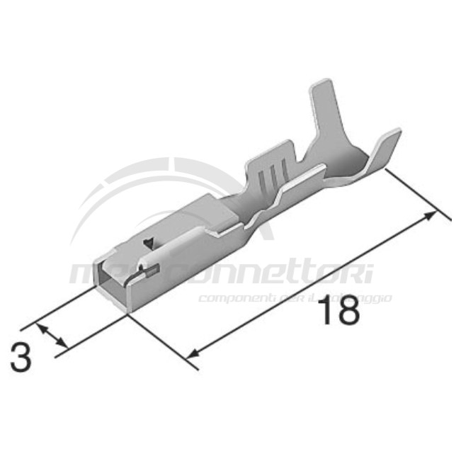 terminale femmina RS sez. 0,85-1,25 mmq serie 2.3
