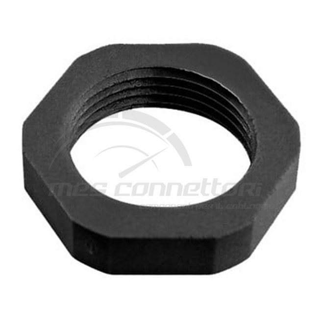 controdado nero in PA6 filettatura PG21