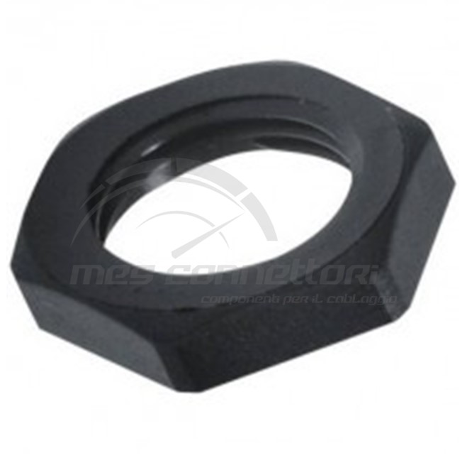 controdado nero in PA6 filettatura PG16