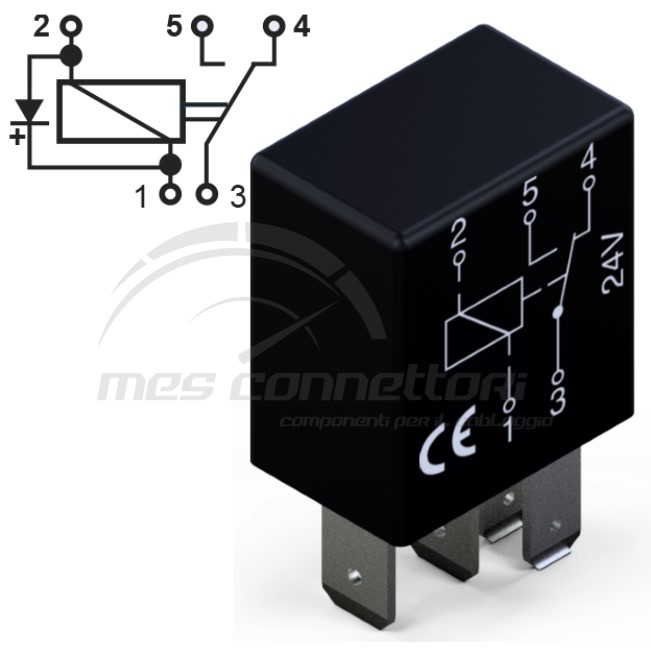 micro rele'  24V 10/15A  in scambio con diodo