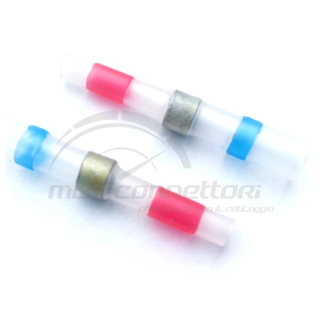 sdoppiatore termorestringente rosso/blu con stagno 0,5-2,5 mmq