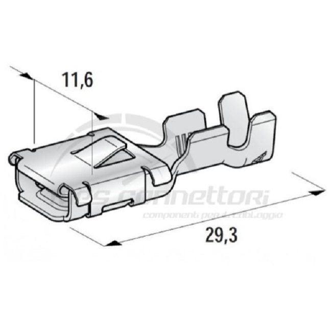 terminale femmina MTA serie F950 sez. 2.5-4 mmq
