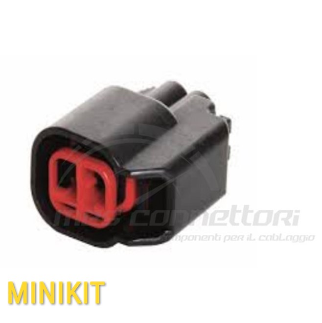 kit connettore Yazaki serie E 1.5 mm (060) - 2 vie p.f. SEALED NERO Ford