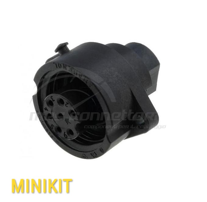 kit connettore amphenol a pannello - 6+PE p.f. a crimpare C016