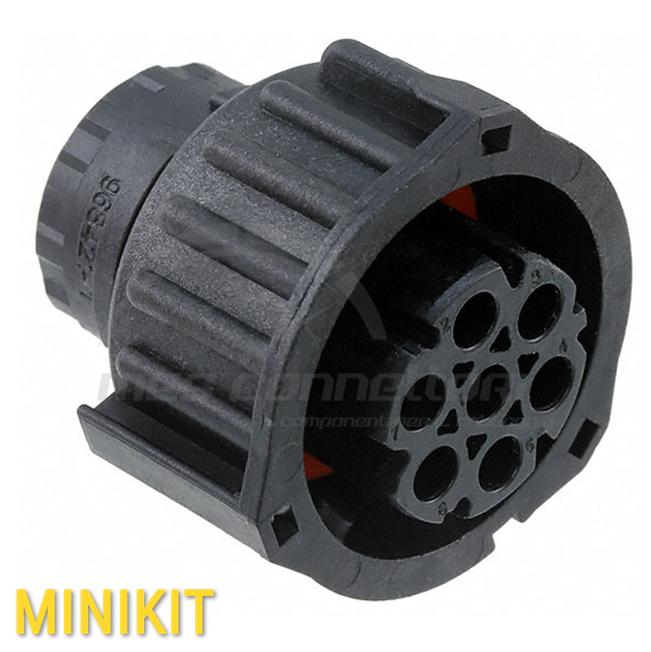 KIT connettore TYCO serie DIN 1.5 circolare - 7 vie p.f.