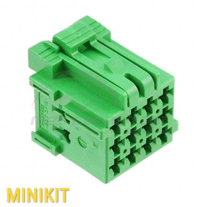 kit connettore tyco serie JPT 2.8 - 12 vie p.f. verde