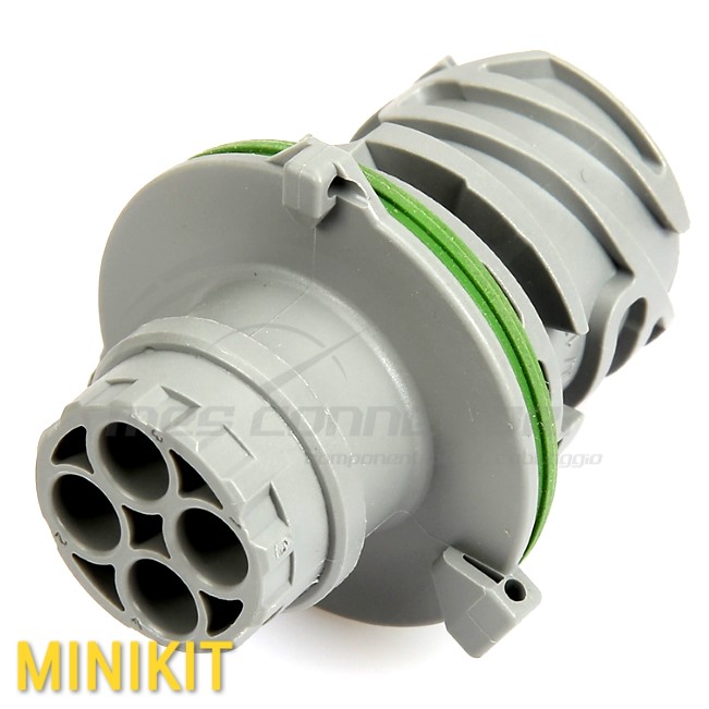 kit connettore tyco serie DIN 2.5 circolare - 4 vie p.m. grigio