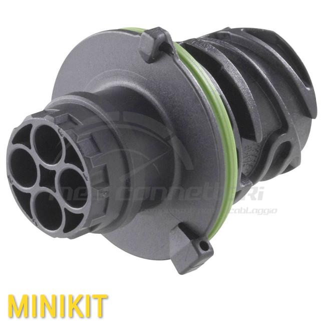 kit connettore tyco serie DIN 2.5 circolare - 4 vie p.m.