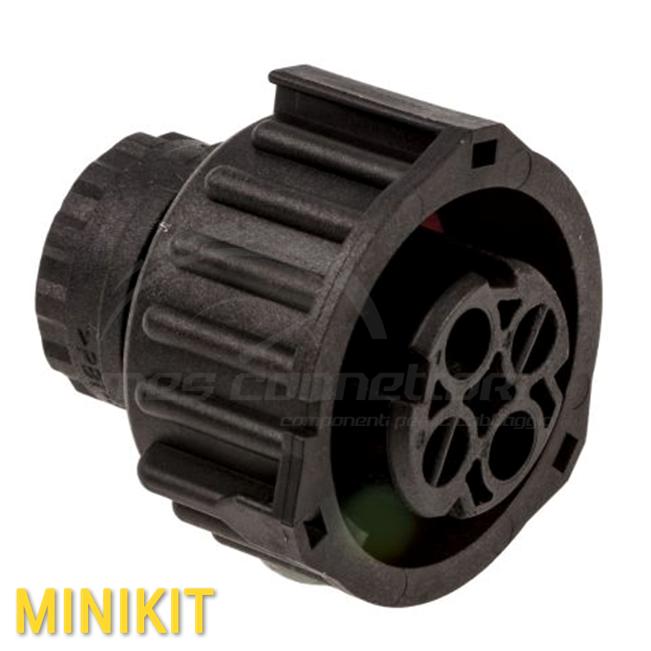 kit connettore tyco serie DIN 2.5 circolare - 2 vie p.f.