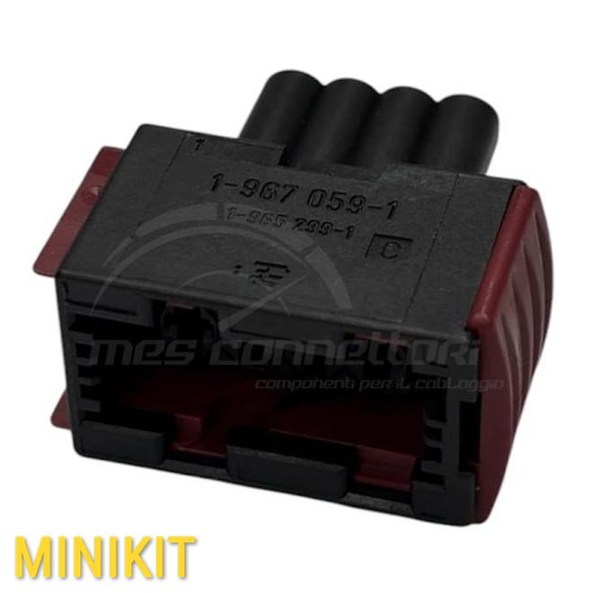 kit connettore 4 vie jpt 2.8 tipo SAAB p.f.  nero
