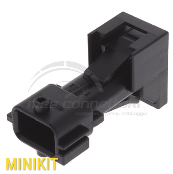 kit connettore tyco serie JPT tipo SAAB - 2 vie p.m nero