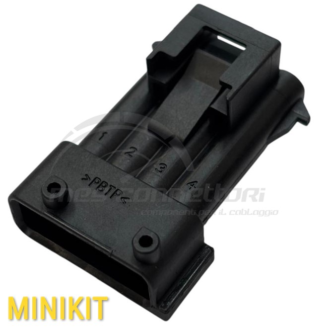 kit connettore JPT tipo SAAB 4 vie p.m. nero