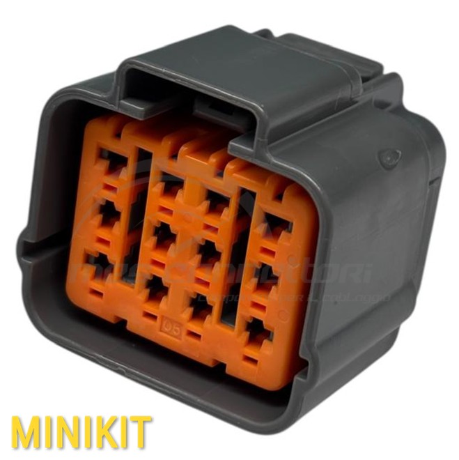 kit connettore sumitomo serie DL 2.3 mm (090) - 12 vie p.f. sealed grigio scuro