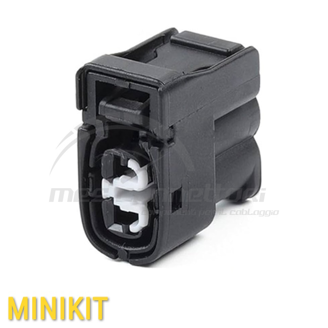 kit connettore Yazaki SERIE 2.3II (090II) - 2 vie p.f. sealed nero per iniettori