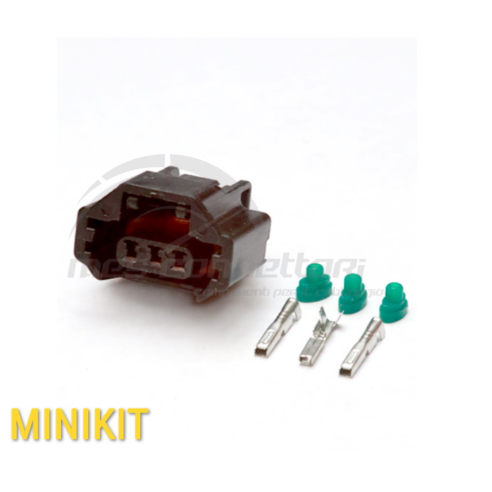 kit connettore YAZAKI serie RV 1.0 mm (040) - 3 vie p.f. sealed nero