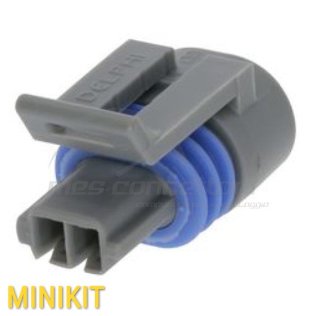kit connettore delphi pts serie 150 - 2 vie p.f. grigio
