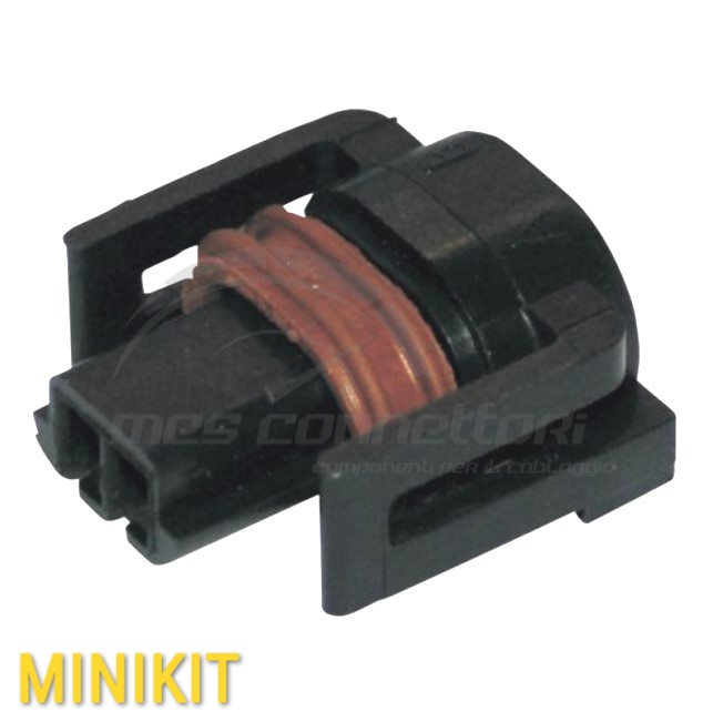 kit connettore delphi pts serie 150 - 2 vie p.f. con alette laterali