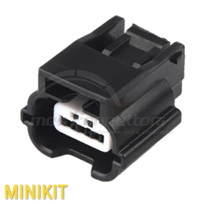 kit connettore YAZAKI serie RH 0.64 mm (025) - 3 vie p.f. sealed nero
