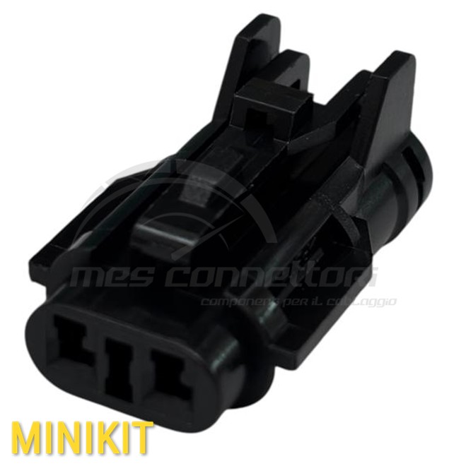 kit connettore Yazaki serie SWP 1.8 mm (070) - 2 vie p.f. SEALED nero con secondary lock