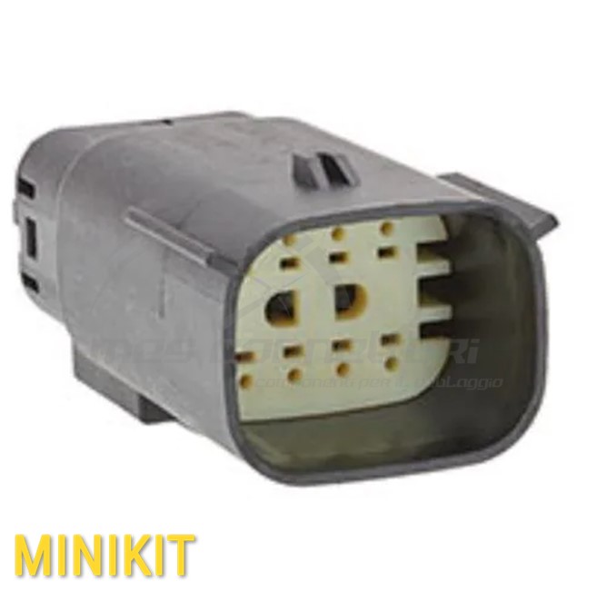kit connettore Molex serie MX150 - 8 vie p.m. nero