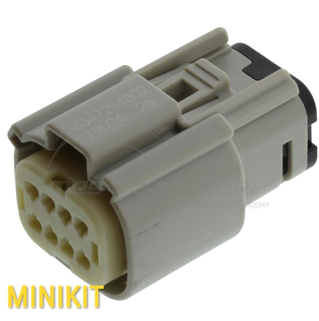kit connettore Molex serie MX150 - 8 vie p.f. grigio no CPA