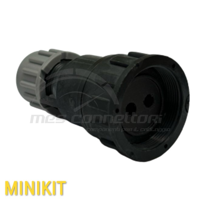 Kit connettore DELFINGEN dritto - 2 vie per elettrovalvola M27