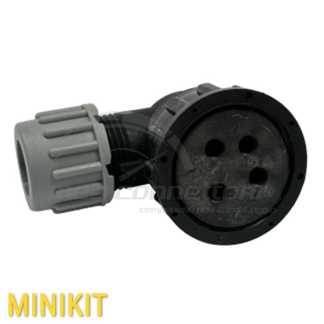 Kit connettore delfingen a 90° - 4 vie per elettrovalvola a baionetta M27