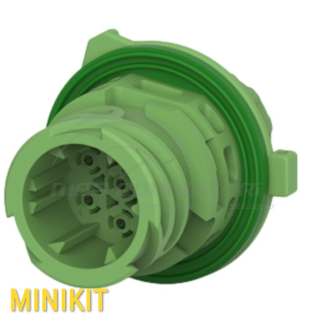 KIT connettore tyco serie DIN 1.5 - 7 VIE p.m. verde