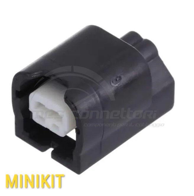 kit connettore Yazaki serie HS 0.64 mm (025) - 2 vie p.f. sealed nero