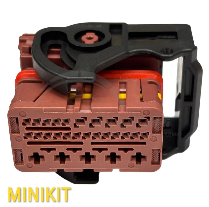 kit connettore MOLEX SERIE CMC da centralina - 28 vie (18+5+5) uscita dx marrone