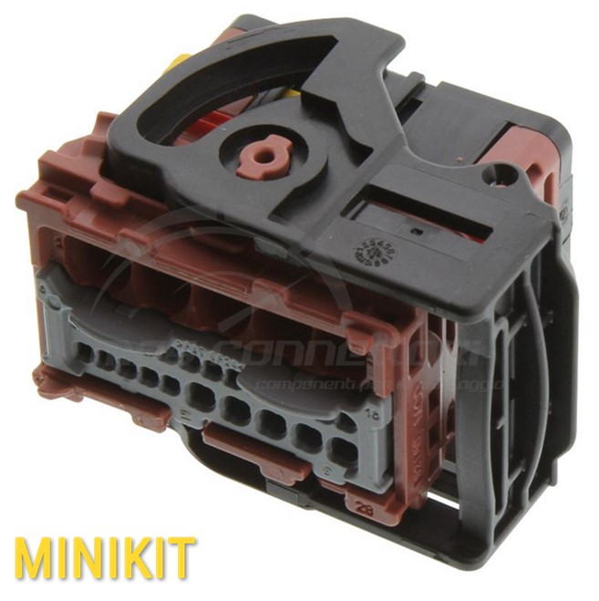 kit connettore molex serie CMC da centralina - 28 vie (18+5+5) uscita dx-code nero