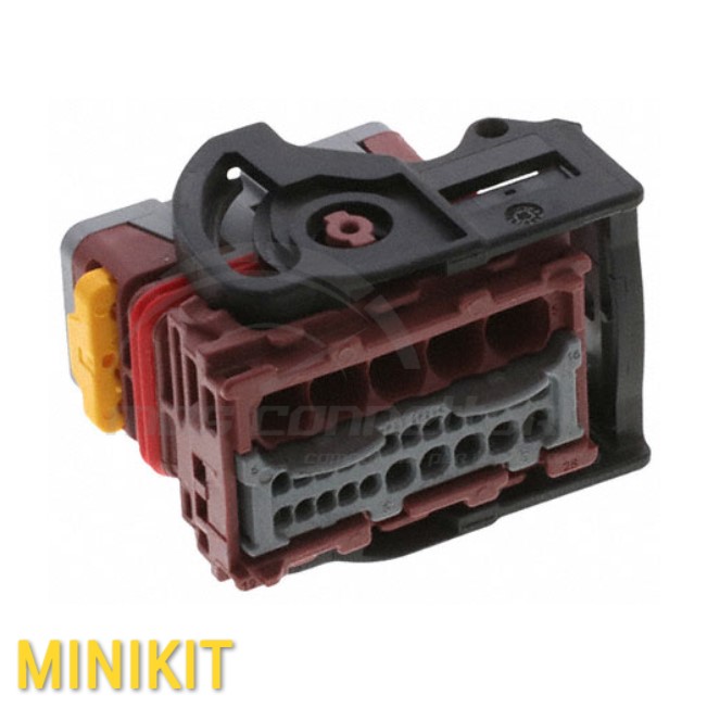 kit connettore molex serie CMC da centralina - 28 vie (18+5+5) exit dx-code grigio