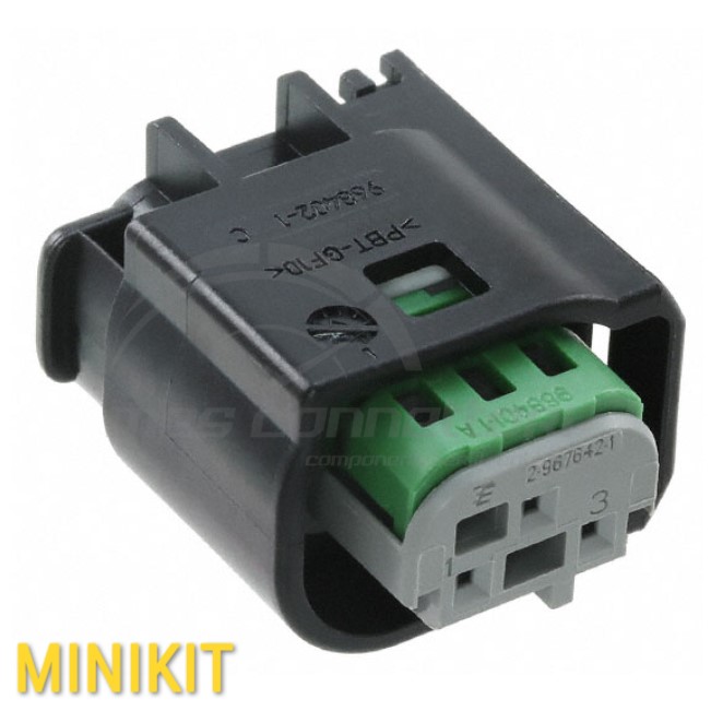 Kit connettore tyco serie MQS - 3 vie p.f. grigio-nero code 'B'