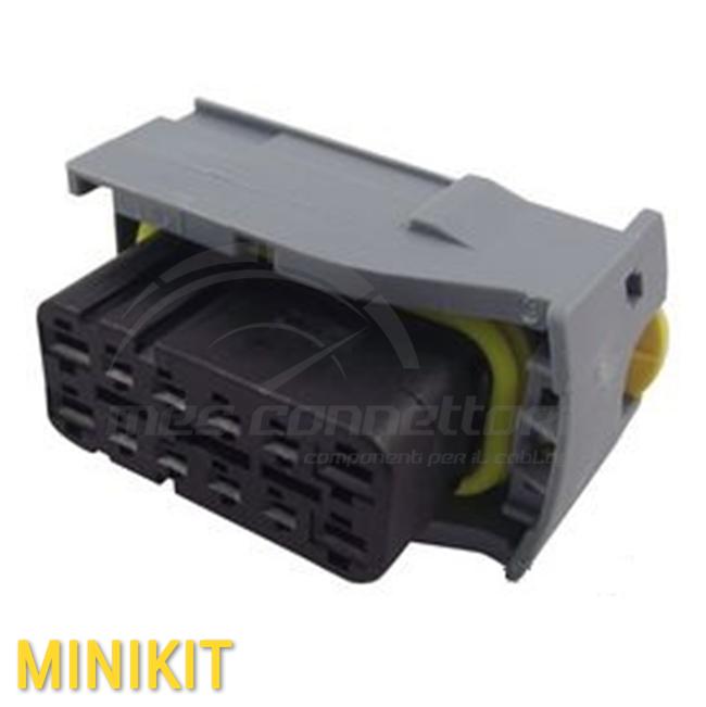 KIT Connettore tyco IBRIDO serie MCP 2.8 + MCP 1.5K - 12 vie p.f.