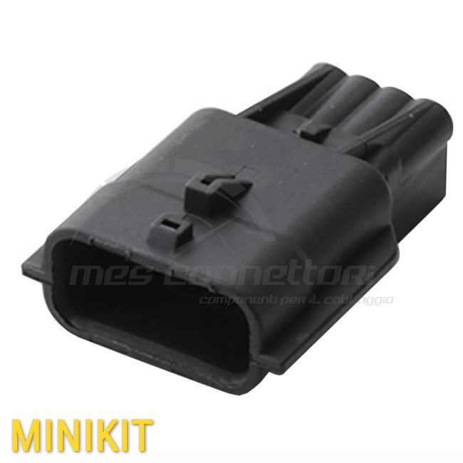 kit connettore YAZAKI serie RH 0.64 mm (025) - 4 vie p.m. sealed nero