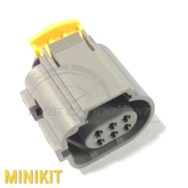 Kit connettore tyco serie micro-timer - 2 vie p.f. grigio (4 vie cieche)