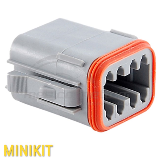 kit connettore amphenol serie AT - 8 vie p.f. con con terminali e secondary lock