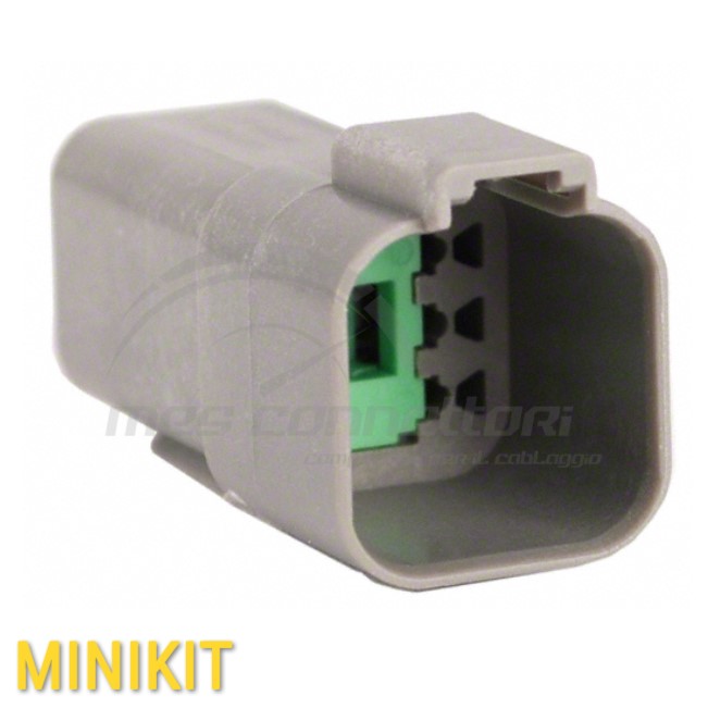 kit connettore amphenol serie AT - 6 vie p.m. con terminali e secondary lock