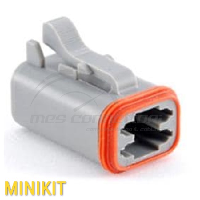kit connettore amphenol serie AT - 4 vie p.f. con terminali e secondary lock