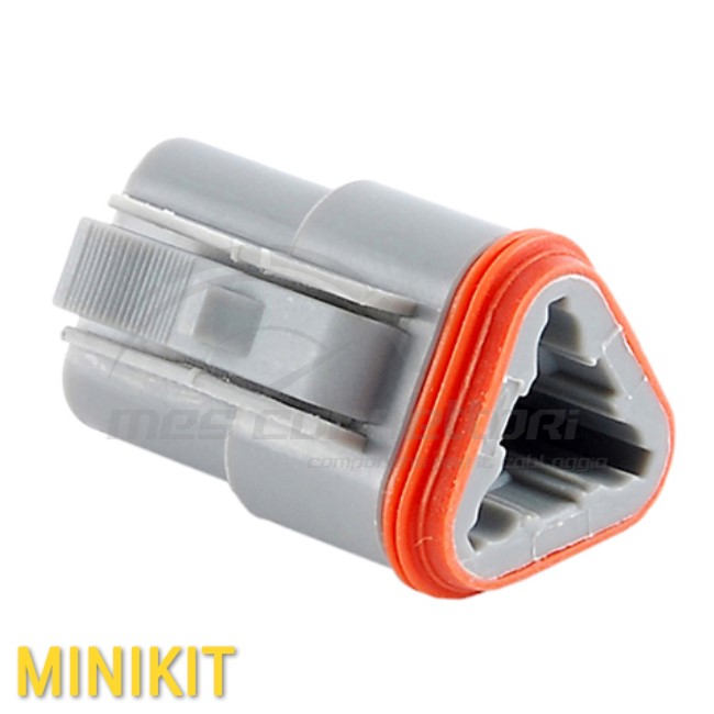 kit connettore amphenol serie AT - 3 vie p.f. con terminali e secondary lock