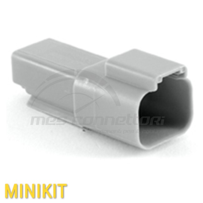 kit connettore serie AT 2 vie p.m. con terminali e  sec. lock