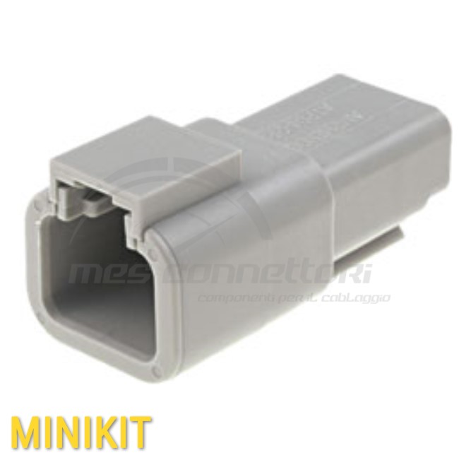 kit connettore amphenol serie ATP - 2 vie p.m. con terminali e secondary lock