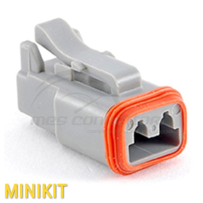 kit connettore AMPHENOL serie AT - 2 vie p.f. con terminali e secondary lock